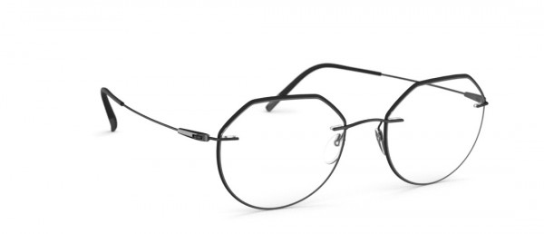 Silhouette Dynamics Colorwave Core. Accent Rings gz Eyeglasses, 9240 Pure Black