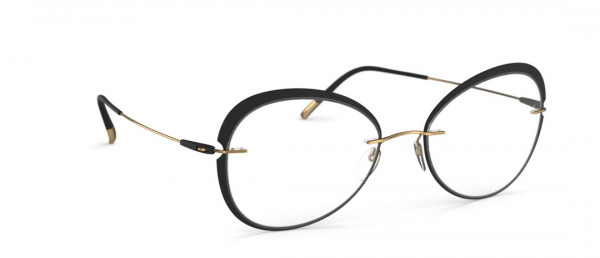 Silhouette Dynamics Colorwave Highlight. Accent Rings if Eyeglasses, 7630 Gold Shiny / Black