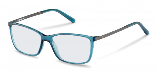 Rodenstock R5314 Eyeglasses, B blue transparent, dark gunmetal