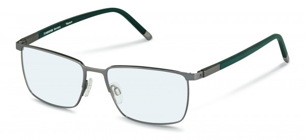 Rodenstock R7050 Eyeglasses, B light gunmetal, dark green