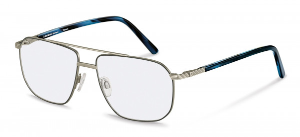 Rodenstock R7090 Eyeglasses, C silver, dark blue