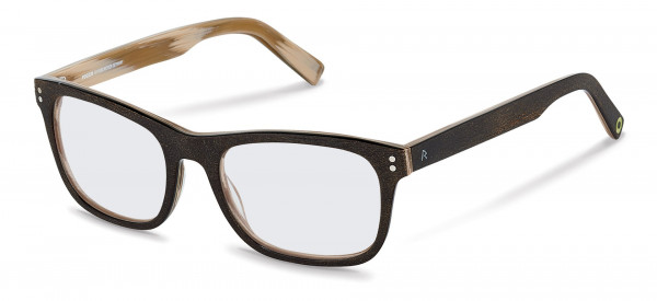 Rodenstock RR420 Eyeglasses, H black wood brushed layered