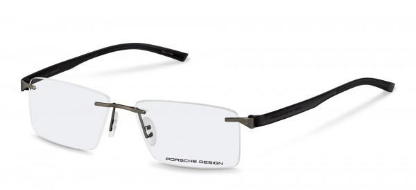 Porsche Design P8344 Eyeglasses, A dark gunmetal