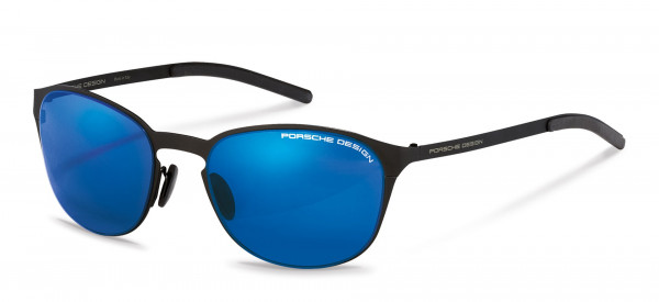 Porsche Design P8666 Sunglasses, A black (blue, silver mirrored)