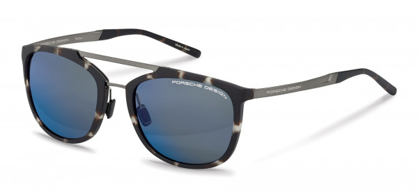 Porsche Design P8671 Sunglasses, B havana (dark blue mirrored)