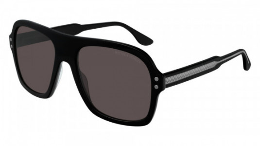 Bottega Veneta BV0239S Sunglasses, 001 - BLACK with GREY temples and GREY lenses
