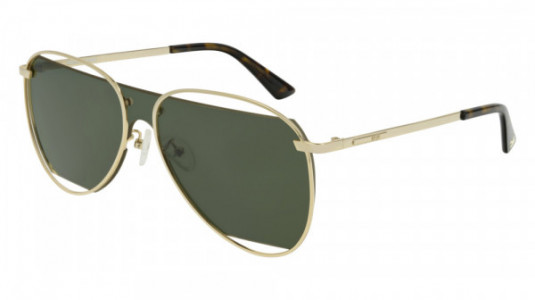 McQ MQ0196S Sunglasses, 002 - GOLD with GREEN lenses