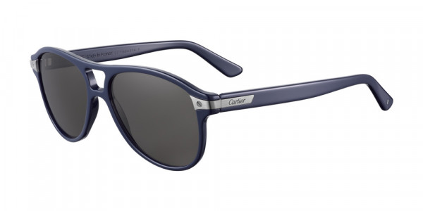Cartier CT0081SA Sunglasses, 001 - BLUE with GREY lenses