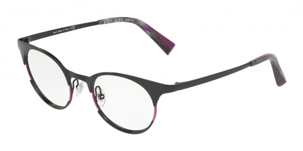 Alain Mikli A02034 ROUSSE Eyeglasses, 001 MATTE BLACK FUXIA (BLACK)
