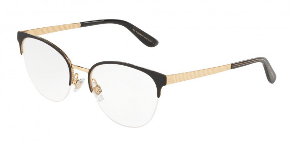 Dolce & Gabbana DG1311 Eyeglasses, 1311 MATTE BLACK/GOLD (BLACK)