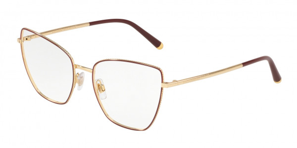 Dolce & Gabbana DG1314 Eyeglasses, 1333 GOLD/BORDEAUX (BORDEAUX)