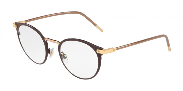 Dolce & Gabbana DG1318 Eyeglasses, 1315 MATTE BROWN/GOLD (BROWN)