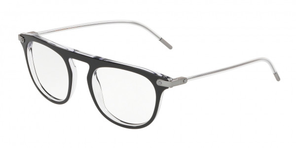 Dolce & Gabbana DG3318 Eyeglasses, 675 BLACK ON CRYSTAL (BLACK)