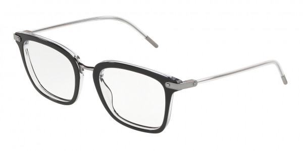 Dolce & Gabbana DG3319 Eyeglasses, 675 BLACK ON CRYSTAL (BLACK)