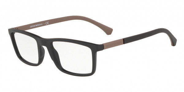 Emporio Armani EA3152 Eyeglasses, 5042 BLACK RUBBER (BLACK)