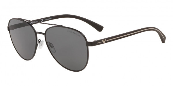 Emporio Armani EA2079 Sunglasses, 300181 MATTE BLACK GREY POLAR (BLACK)