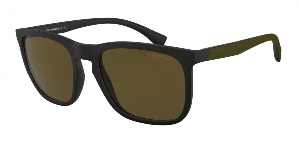Emporio Armani EA4132F Sunglasses, 504273 MATTE BLACK (BLACK)