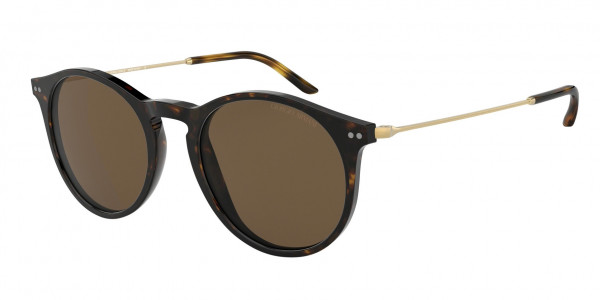 Giorgio Armani AR8121F Sunglasses, 502673 DARK HAVANA BROWN (BROWN)