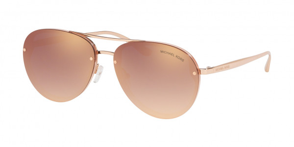 Michael Kors MK2101 ABILENE Sunglasses, 34686F ABILENE MILKY PEACH ROSE GOLD (ORANGE)