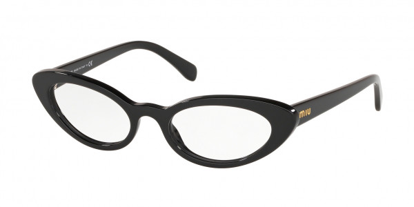 Miu Miu MU 01SVA CORE COLLECTION Eyeglasses, 1AB1O1 BLACK (BLACK)