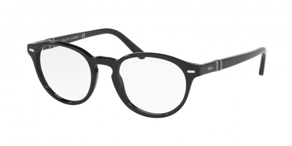 Polo PH2208 Eyeglasses, 5001 SHINY BLACK (BLACK)