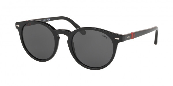 Polo PH4151 Sunglasses, 500187 SHINY BLACK DARK GREY (BLACK)