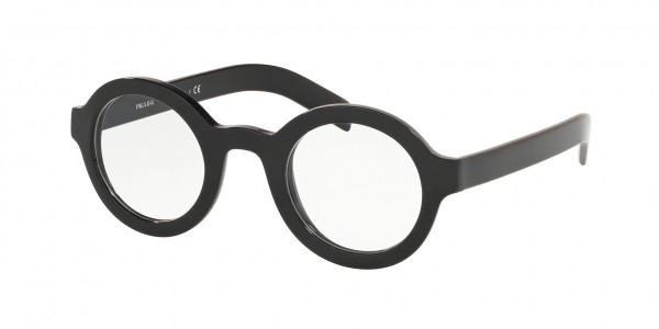 Prada PR 01XVF CONCEPTUAL Eyeglasses, 1AB1O1 BLACK (BLACK)