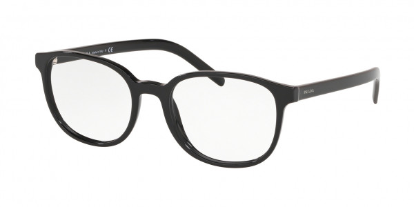 Prada PR 07XV CONCEPTUAL Eyeglasses, 1AB1O1 BLACK (BLACK)
