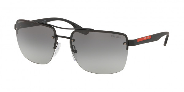 Prada Linea Rossa PS 60US LIFESTYLE Sunglasses, DG03M1 LIFESTYLE BLACK RUBBER GREY GR (BLACK)
