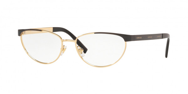 Versace VE1260 Eyeglasses, 1456 BLACK/GOLD (BLACK)