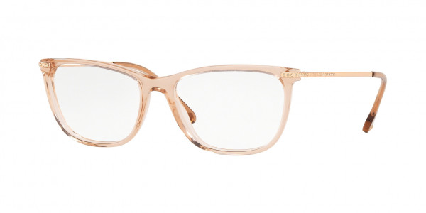 Versace VE3274B Eyeglasses, 5215 TRANSPARENT BROWN (BROWN)