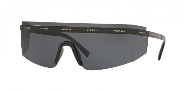 Versace VE2208 Sunglasses, 100987 BLACK (BLACK)