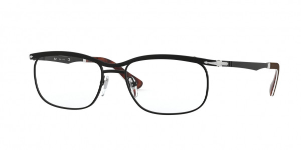 Persol PO2464V Eyeglasses, 1078 SEMI GLOSS BLACK (BLACK)