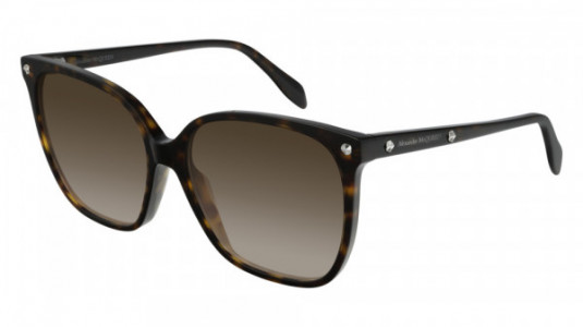 Alexander McQueen AM0188S Sunglasses, 002 - HAVANA with BROWN lenses