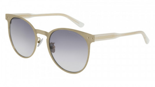 Bottega Veneta BV0225S Sunglasses, 004 - GOLD with WHITE temples and GREY lenses