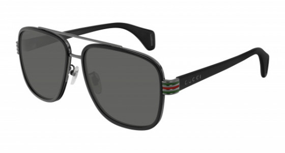 Gucci GG0448S Sunglasses, 001 - BLACK with GREY lenses