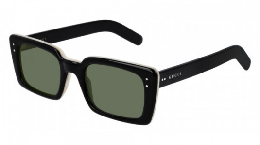 Gucci GG0539S Sunglasses, 005 - BLACK with GREEN lenses