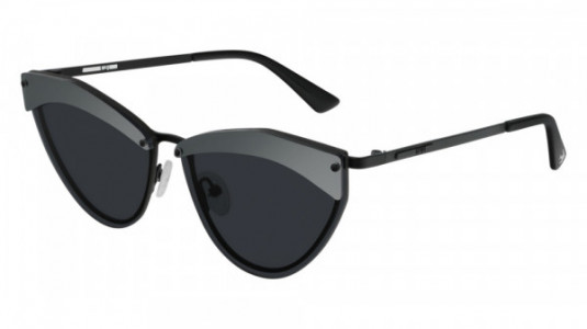 McQ MQ0208S Sunglasses, 001 - BLACK with SILVER lenses