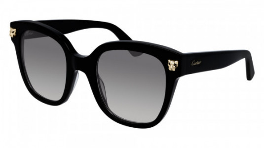 Cartier CT0143S Sunglasses, 001 - BLACK with GREY lenses