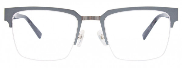 BMW Eyewear B6063 Eyeglasses, 020 - Matt Grey & Shiny Steel