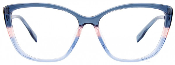 Paradox P5059 Eyeglasses, 050 - Crystal Dark Blue & Salmon & Blue