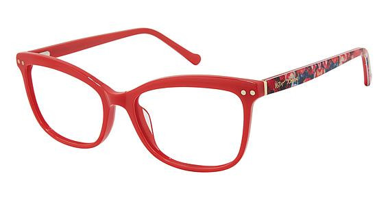 Betsey Johnson FLORA AFFAIR Eyeglasses, RED
