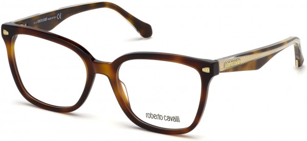 Roberto Cavalli RC5078 Murlo Eyeglasses, 052 - Shiny Classic Havana, Shiny Pink Gold, Shiny Transp. Havana