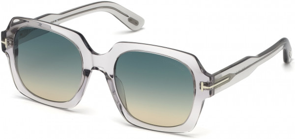 Tom Ford FT0660 Autumn Sunglasses, 20P - Shiny Transparent Grey/ Gradient Turquoise-To-Sand Lenses