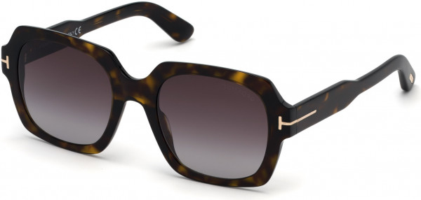 Tom Ford FT0660 Autumn Sunglasses, 52T - Shiny Classic Dark Havana/ Gradient Wine Lenses