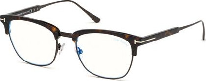Tom Ford FT5590-F-B Eyeglasses, 052 - Dark Havana / Shiny Gunmetal