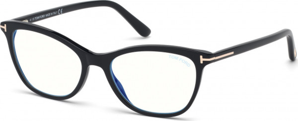 Tom Ford FT5636-B Eyeglasses, 001 - Shiny Black / Shiny Black