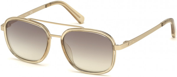Guess GU6950 Sunglasses, 41G - Crystal Yellow/brown Mirror Lenses