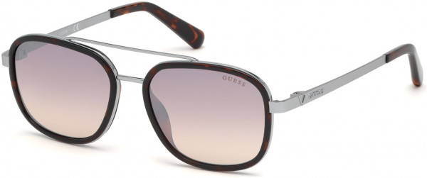 Guess GU6950 Sunglasses, 52G - Dark Havana/brown Mirror Lenses
