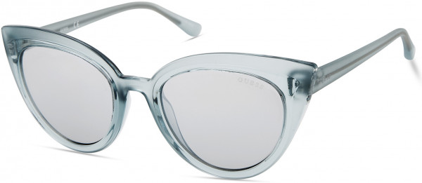 Guess GU7628 Sunglasses, 93C - Shiny Light Green / Smoke Mirror Lenses